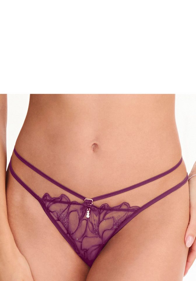 LASCANA String Amira-Kollektion mit schimmernder Spitze und aufregender Bänder-Optik LASCANA String Amira-Kollektion mit schimmernder Spitze und aufregender Bänder-Optik von LASCANA