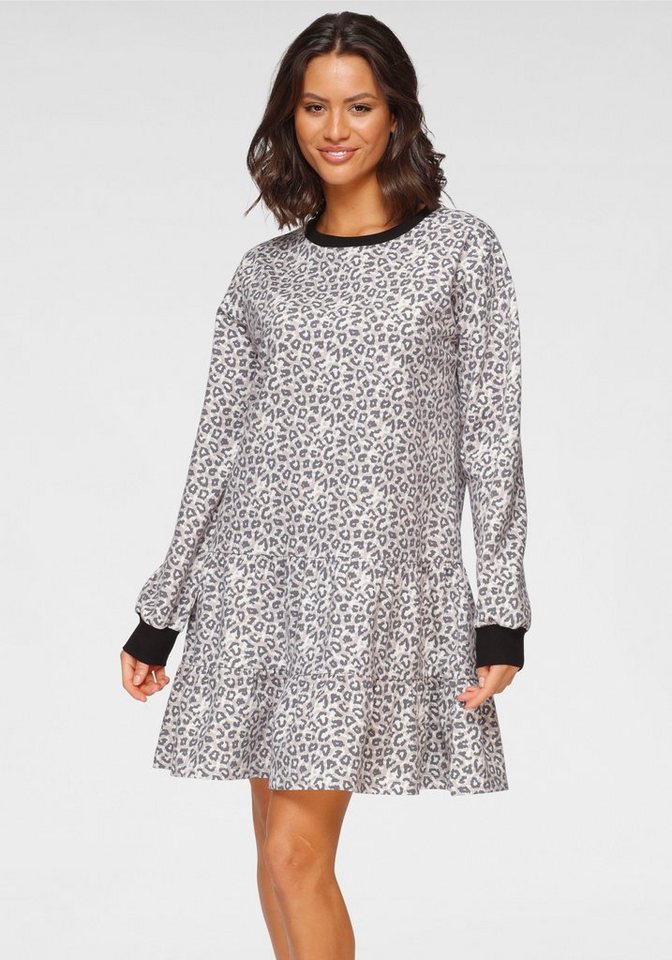 LASCANA Sweatkleid mit schönem Animal-Print von LASCANA