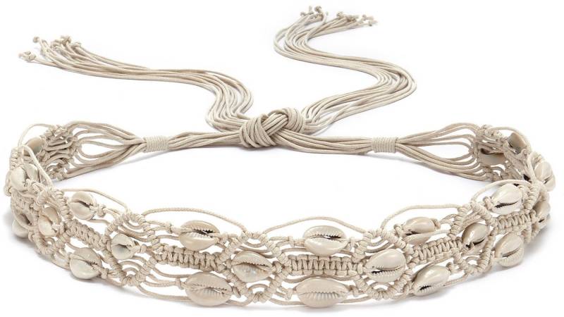 LASCANA Taillengürtel Bindegürtel mit Muscheln, Schmuckgürtel, Gürtel für Kleid & Overall, Bauchgürtel von LASCANA