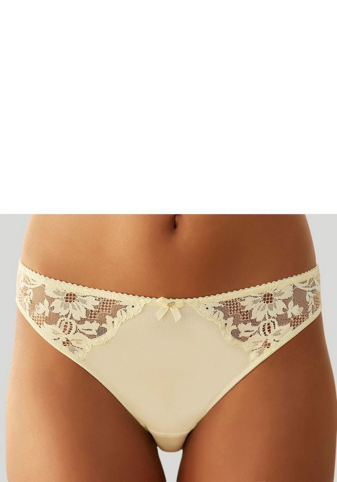 LASCANA Tanga aus floraler Spitze in dezent transparenter Optik von LASCANA