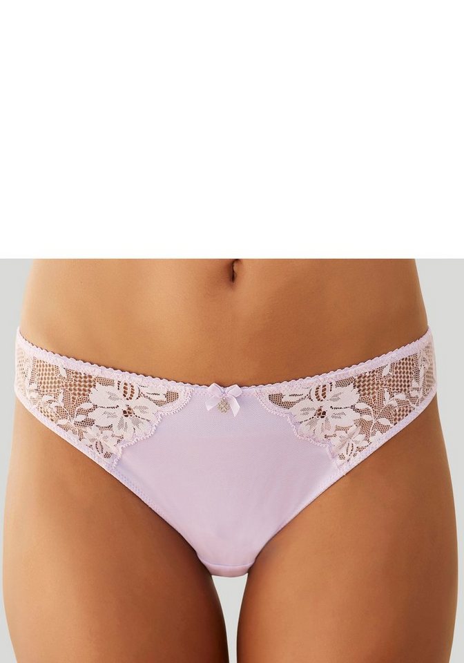 LASCANA Tanga aus floraler Spitze in dezent transparenter Optik von LASCANA