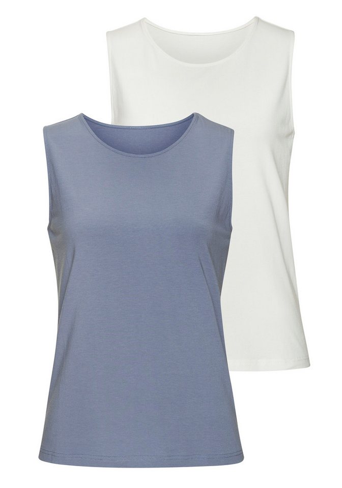 LASCANA Tanktop aus elastischer Baumwoll-Modal-Qualität (2er-Pack) von LASCANA