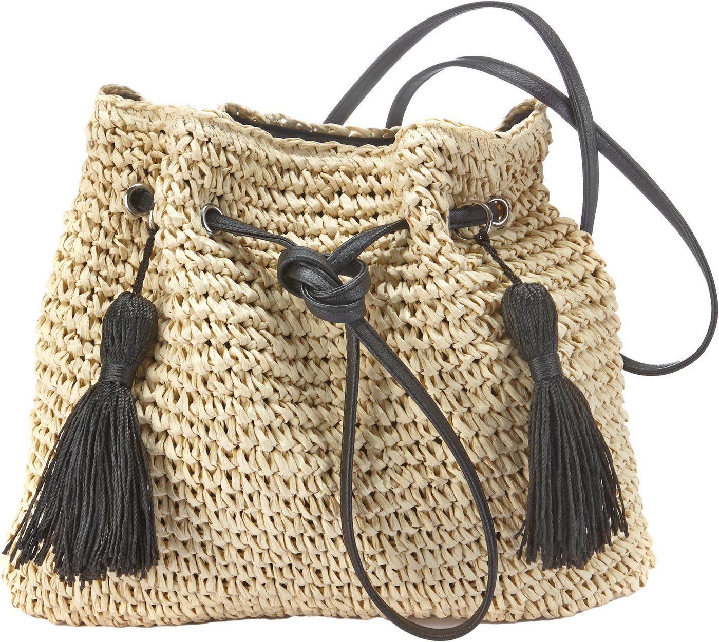 LASCANA Umhängetasche Strandtasche, aus Papierstroh, Handtasche, Schultertasche VEGAN von LASCANA