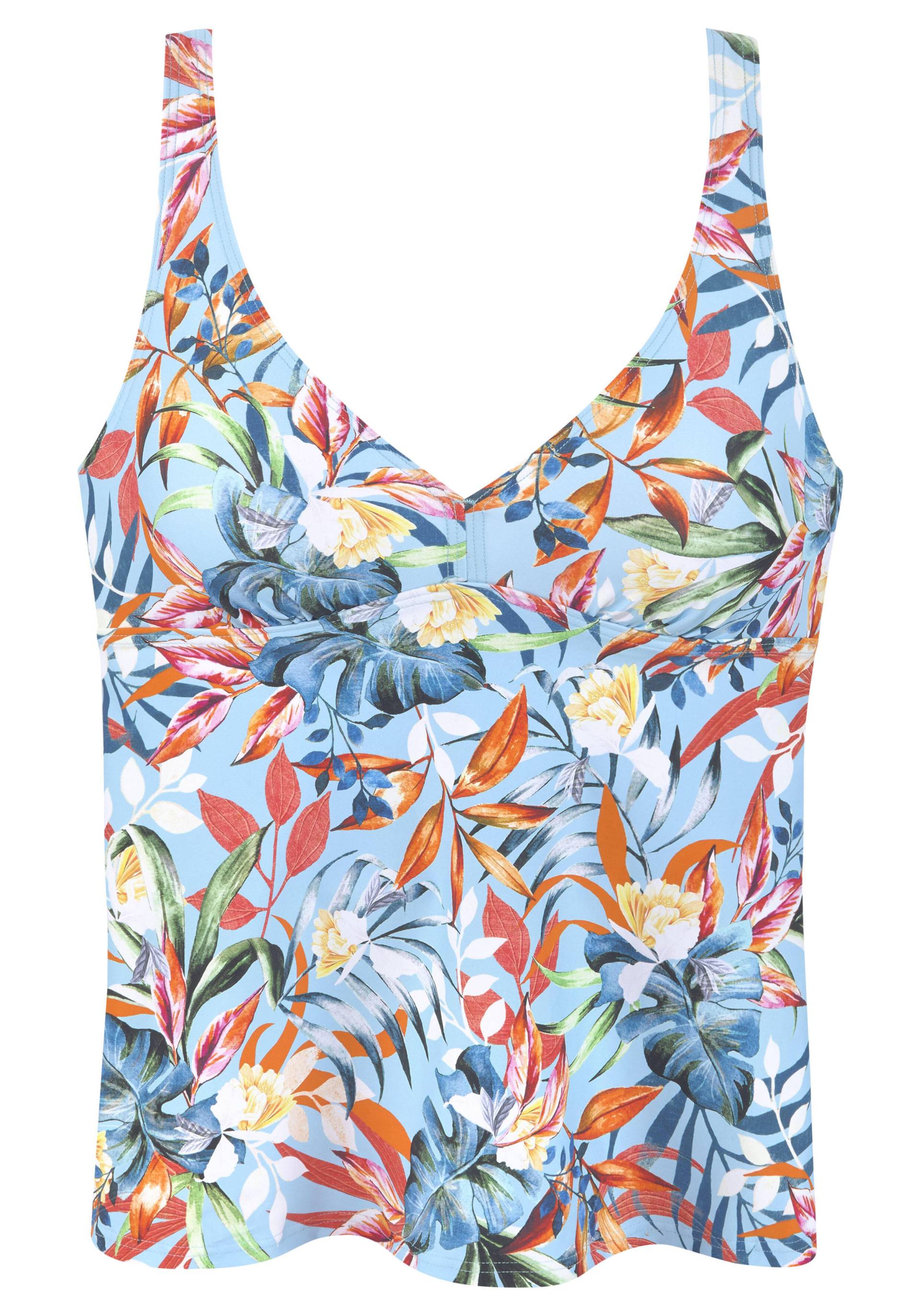 LASCANA - Venice Beach LM exkl. Sport OT Tankini mit Bügel Bade lt.blue prin - Gr. - 42E von LASCANA