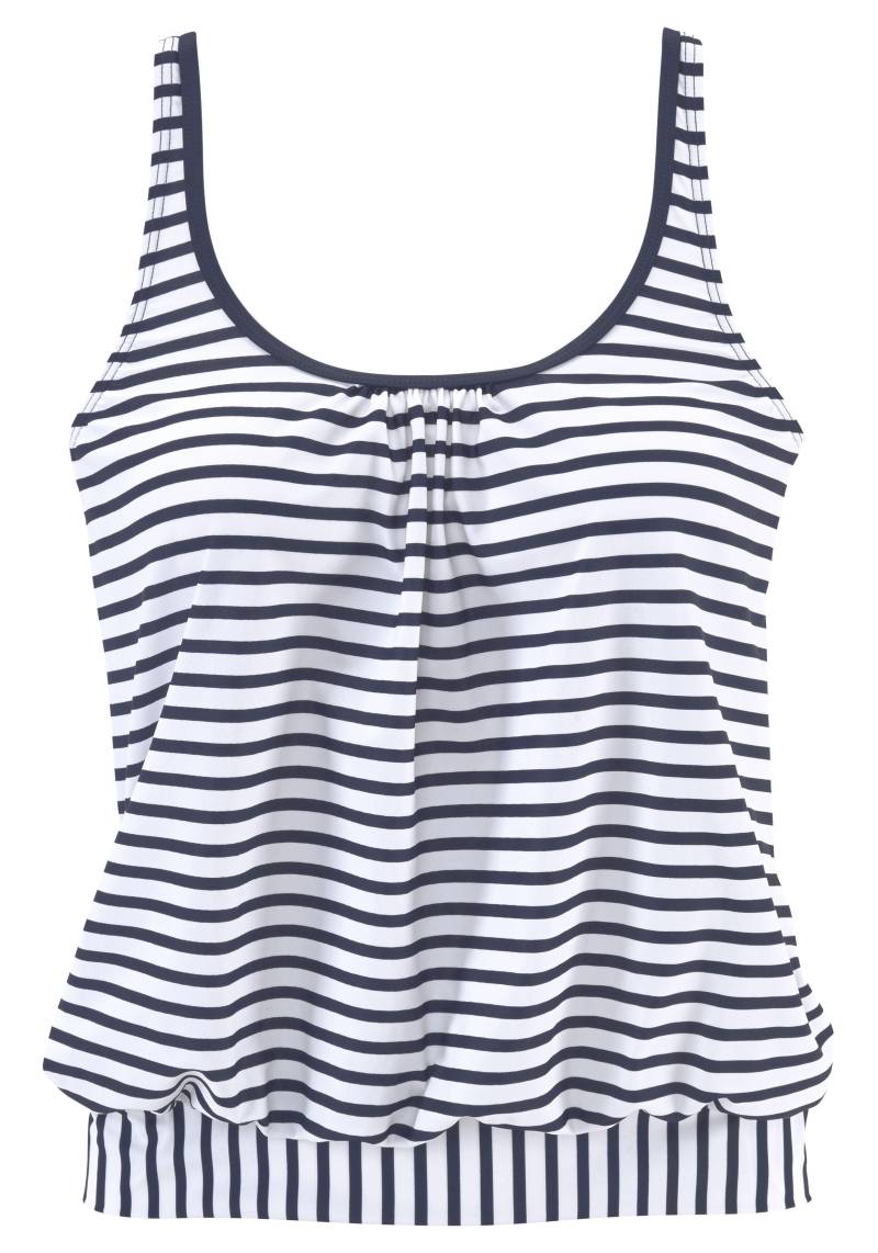 LASCANA - Venice Beach LM exkl. Sport Oversize-Tankini-Top white-navy-s - Gr. - 46 von LASCANA