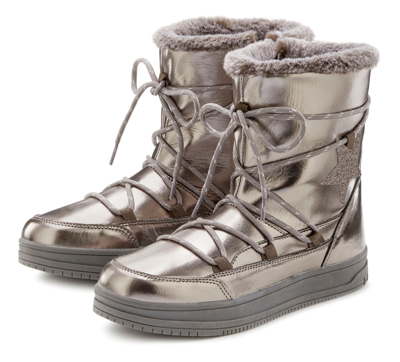 LASCANA Winterboots mit Warmfutter & Glitzerdetail, Snow Boots, Winterstiefel, Stiefelette LASCANA Winterboots mit Warmfutter & Glitzerdetail, Snow Boots, Winterstiefel, Stiefelette von LASCANA
