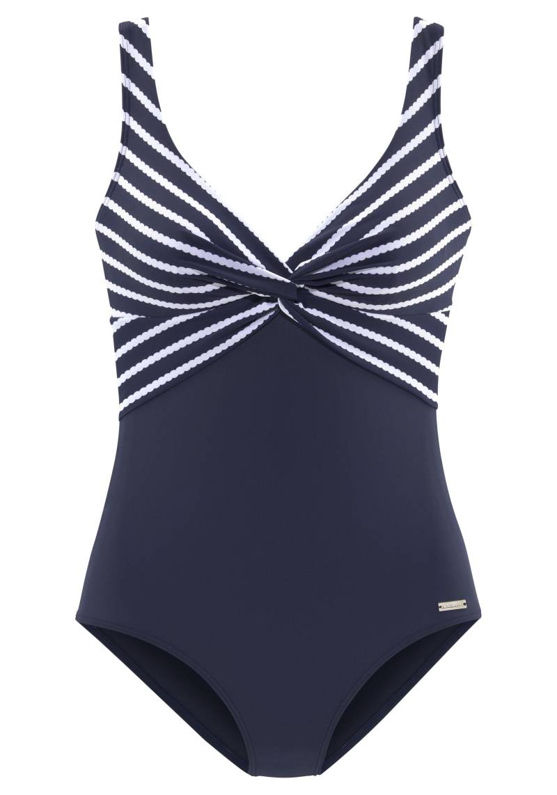 LASCANA - lascana Badeanzug navy-white - Gr. - 42B von LASCANA