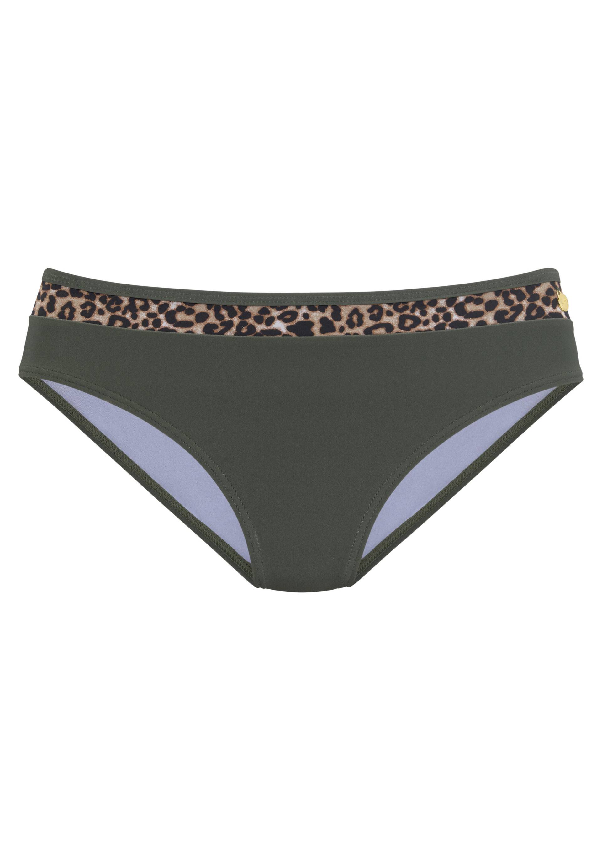 LASCANA - lascana Bikinihose normal oliv-leo - Gr. - 42 von LASCANA