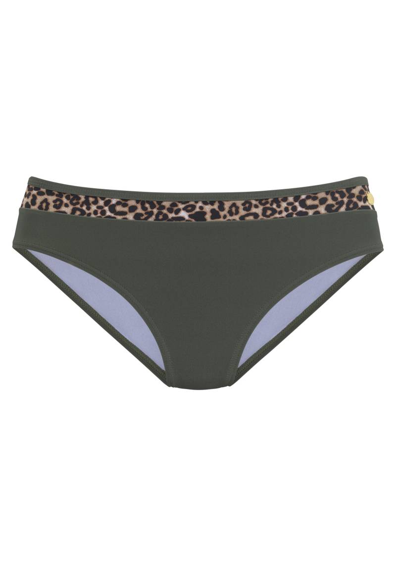 LASCANA - lascana Bikinihose normal oliv-leo - Gr. - 46 von LASCANA