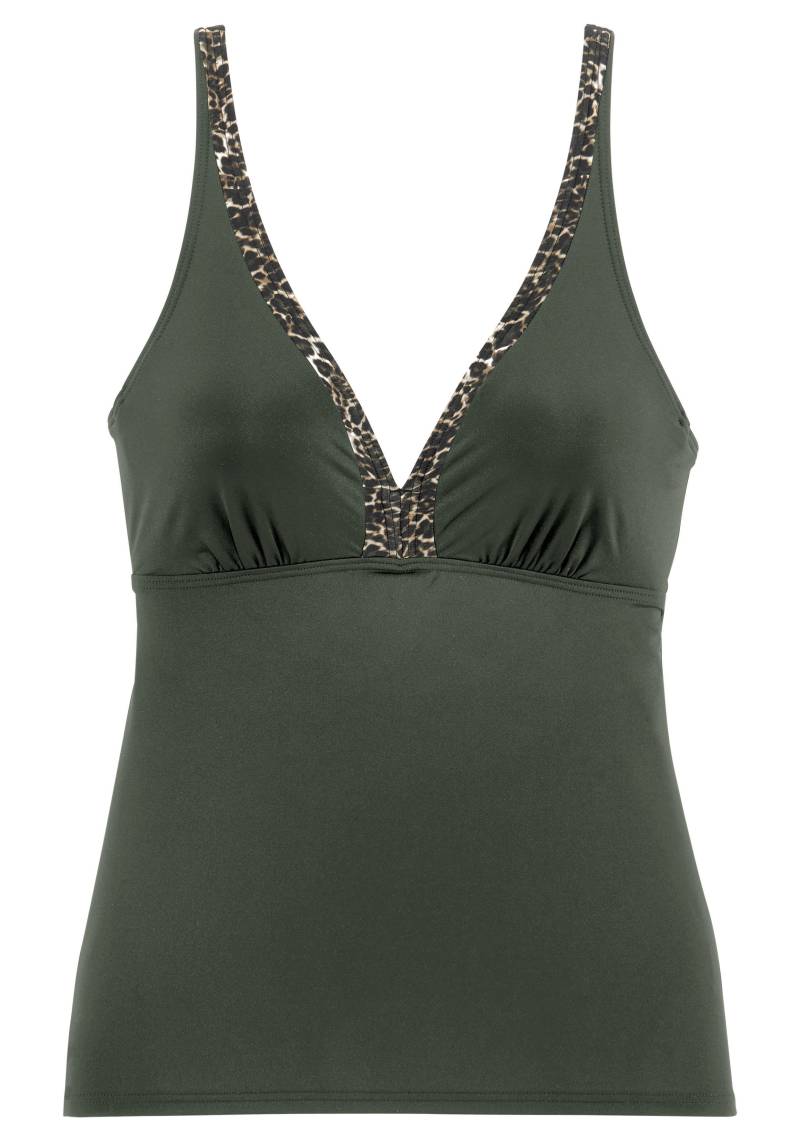 LASCANA - lascana Bügel-Tankini-Top oliv-leo - Gr. - 44E von LASCANA