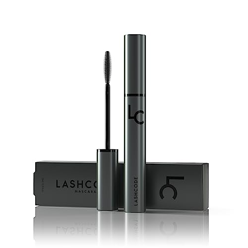 Wimperntusche für Wimpern Lashcode Mascara 10ml - Verlängernde und verdichtende Wimperntusche, stimuliert das Wimpernwachstum von LASHCODE