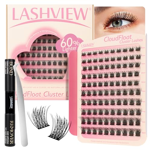 LASHVIEW DIY Eyelash Extension Kit, Cluster Eyelash Extensions with Lash Bond and Remover, Lash Applicator for DIY Eyelashes Extensions LASHVIEW DIY Eyelash Extension Kit, Cluster Eyelash Extensions with Lash Bond and Remover, Lash Applicator for DIY Eyelashes Extensions von LASHVIEW