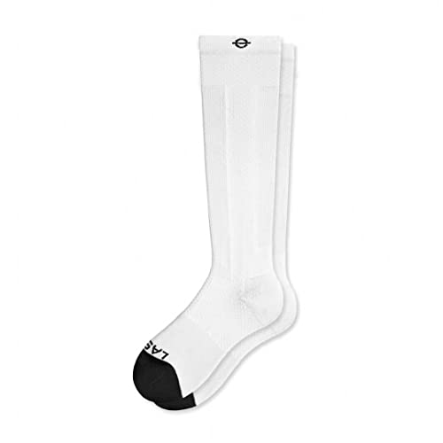 LASSO Kompressionsstrümpfe Damen und Herren, Kompressionssocken Stützstrümpfe, Knee High Performance Compression Socks Weiß (as3, alpha, s, regular, regular, S) von LASSO