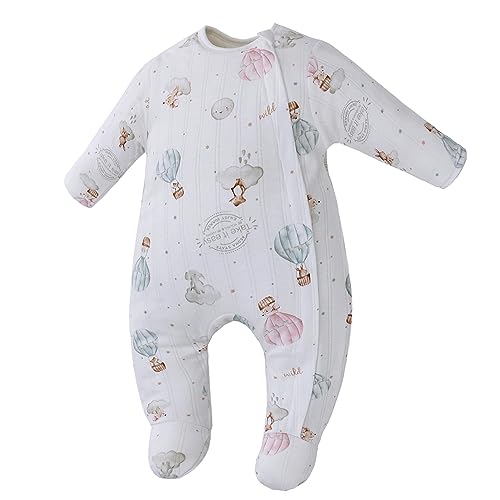 LAT Baby Winter Schneeanzug Baby Strampler, Wärmer Overall Jumpsuit Winterkleidung für Jungen Mädchen 0-6 Monate (3-6 Monate, Heißluftballon) von LAT LEE AND TOWN