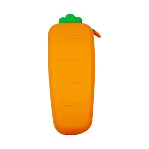 LATAFA Karotten-Bleistifttasche, Stifteetui - Silikon-Stift-Organizer - Karotten-Stifttasche, multifunktionaler Organizer, tragbare Make-up-Tasche für Teenager, Mädchen, College von LATAFA