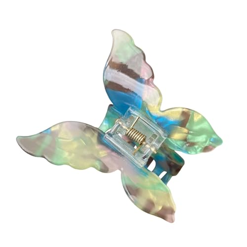 Schmetterlings-Haarspangen – süße feste Haarklammer für Damen | Wunderschöner Krallenclip für den täglichen Gebrauch, Party, Dating und Ausgehen | Super Fairy Fantasy Color -Schmetterlings-Haarschmu von LATAFA