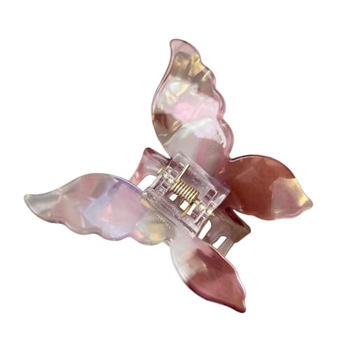 Schmetterlings-Haarspangen – süße feste Haarklammer für Damen | Wunderschöner Krallenclip für den täglichen Gebrauch, Party, Dating und Ausgehen | Super Fairy Fantasy Color -Schmetterlings-Haarschmu von LATAFA
