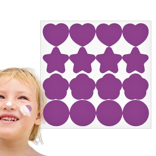 UV-Erkennungspflaster,UV-Erkennungspflaster | UV-Erkennungserinnerung, wasserfester UV-Aufkleber | Sonnenschutztests, 16 farbwechselnde Aufkleber für, Kinder und Erwachsene, Schwimmen von LATAFA