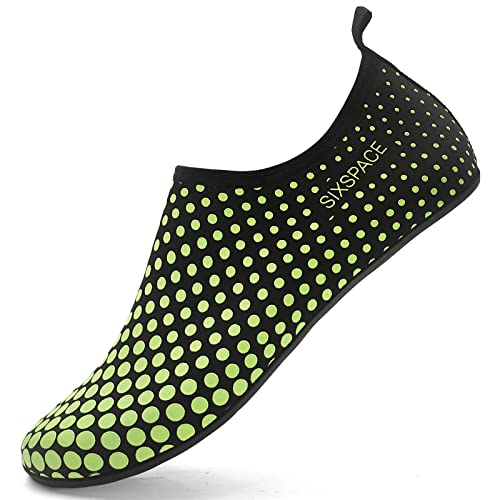 LATATL Herren Damen Badeschuhe Wasserschuhe Strandschuhe Weich Bequem Surfschuhe Schwimmschuhe Barfußschuhe für Surfen Yoga Strand Pool(Grün,35 EU) von LATATL