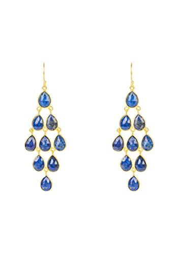 ERVIOLA EDELSTEIN-KASKADENOHRRINGE GOLD LAPISLAZULI von LATELITA LONDON