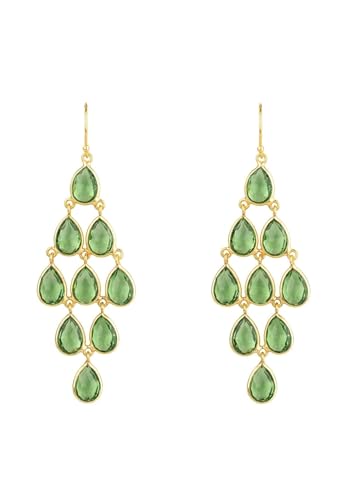 ERVIOLA EDELSTEIN-KASKADENOHRRINGE GOLD PERIDOT von LATELITA LONDON