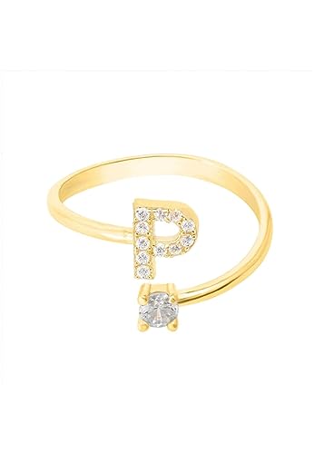 LATELITA Initialenring Gold P von LATELITA LONDON