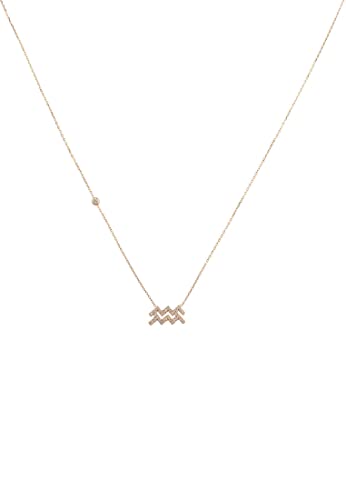LATELITA STERNZEICHEN STERNZEICHEN ANHÄNGER HALSKETTE ROSE GOLD AQUARIUS von LATELITA LONDON