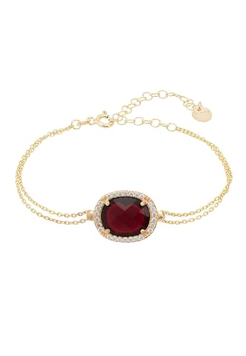 LATELITA Beatrice Oval Edelstein Armband Gold Granat LATELITA Beatrice Oval Edelstein Armband Gold Granat von LATELITA