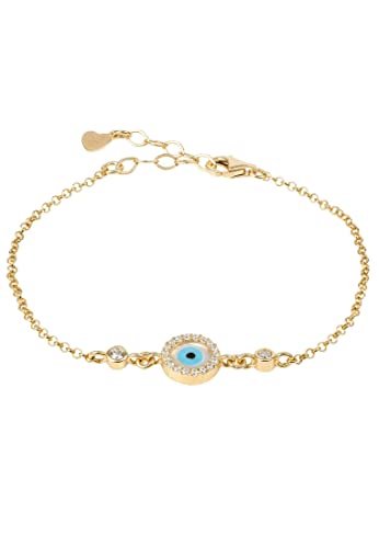 LATELITA EVIL EYE ROUND PERLMUTT-EDELSTEIN-ARMBAND GOLD LATELITA EVIL EYE ROUND PERLMUTT-EDELSTEIN-ARMBAND GOLD von LATELITA