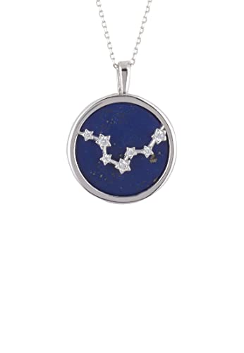 LATELITA Sternzeichen Lapislazuli-EDELSTEIN STERNBILD STERNBILD ANHÄNGER Halskette Silber Fische von LATELITA