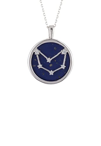 LATELITA Sternzeichen Lapislazuli-EDELSTEIN Stern STERNBILD ANHÄNGER Halskette Silber Steinbock von LATELITA