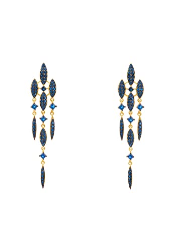VALENCIA STATEMENT TROPFENOHRRING SAPHIR BLAU CZ GOLD VALENCIA STATEMENT TROPFENOHRRING SAPHIR BLAU CZ GOLD von LATELITA