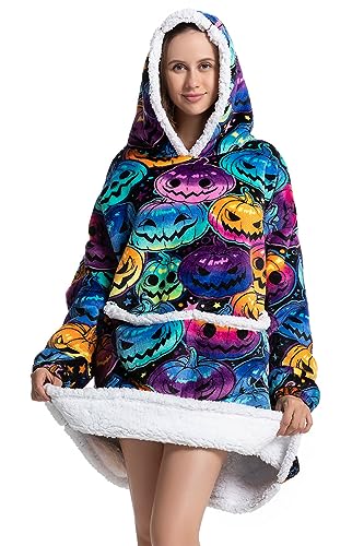 LATH.PIN Decken Hoodie Unisex Oversize Pullover Damen Blanket Hoodie Kapuze Deckensweatshirt Tragbare Decke Sweatshirt Übergroße von LATH.PIN