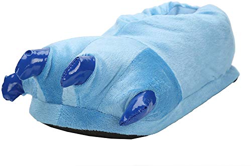 LATH.PIN Unisex Puschen Plüsch Hausschuhe Pantoffeln Kostüme Tierhausschuhe Geschenkidee, Blau, L von LATH.PIN