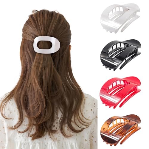 LATIMOON Flache Haarklammer in Herzform für Damen, ergonomisch gebogene Haarklammer für dickes, dünnes, lockiges Haar, rutschfester Griff, Weihnachtsgeschenke für Mädchen LATIMOON Flache Haarklammer in Herzform für Damen, ergonomisch gebogene Haarklammer für dickes, dünnes, lockiges Haar, rutschfester Griff, Weihnachtsgeschenke für Mädchen von LATIMOON