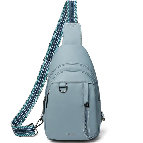 LATMAP Crossbody Bag Damen,Sling Bag Damen PU Leder Brusttasche Wasserdicht Umhängetasche Damen Diebstahlsichere Tasche Wasserdicht Bauchtasche Sports Outdoor Reise von LATMAP