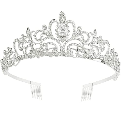 LATRAT Regina Kristall Diadem Kamm für Braut Prinzessin Damen Mädchen Krone Pageants Teile Geburtstag Mädchen Crown Tiara Strass Krone Diadem Hochzeit von LATRAT