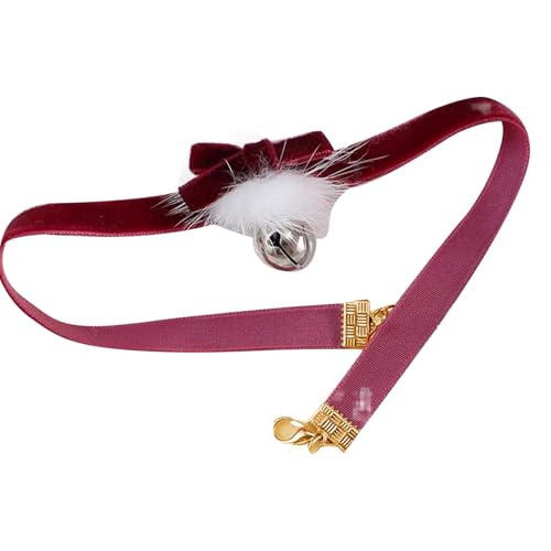 LAUDLY Bowknot Gothic Plüsch Glocken Samt Halsband Halskette Vintage Temperament Choker Punk Schlüsselbein Kette für Frauen LAUDLY Bowknot Gothic Plüsch Glocken Samt Halsband Halskette Vintage Temperament Choker Punk Schlüsselbein Kette für Frauen von LAUDLY