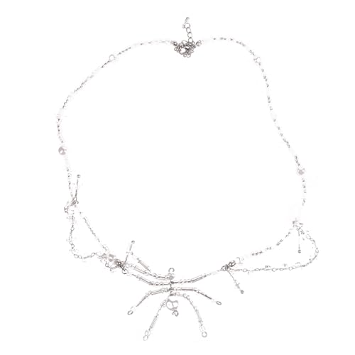LAUDLY Halskette mit Gothic-Spinnenanhänger, Perlen, Halskette, eleganter Halsschmuck, Harzperlen, Choker für Damen LAUDLY Halskette mit Gothic-Spinnenanhänger, Perlen, Halskette, eleganter Halsschmuck, Harzperlen, Choker für Damen von LAUDLY