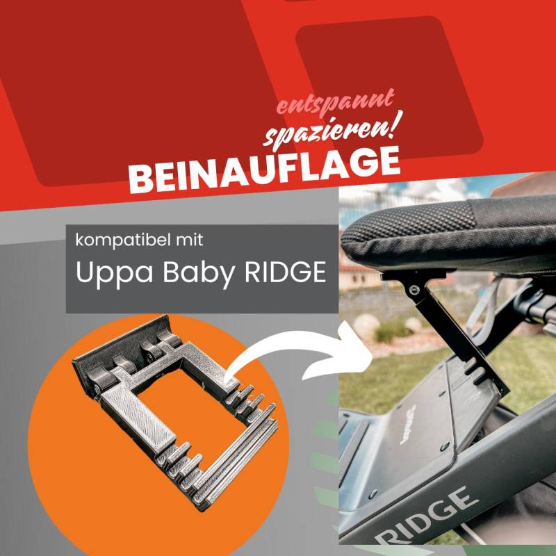 Fußstütze/Fußauflage Passend Zu Uppa Baby Ridge Kinderwagen Babyschlaf Buggy Mittagschlaf von LAUFRADHALTERde