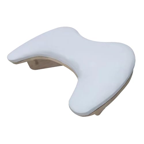 Handauflage Nagelstudio, U-förmige PU Leather Nagel Armauflage Handkissen, Maniküre Armlehne Kissen Wrist Rest für Nagelstudio & Heimmaniküre, Nagel Kissen für Schönheitssalons (Weiß) von LAUFUY