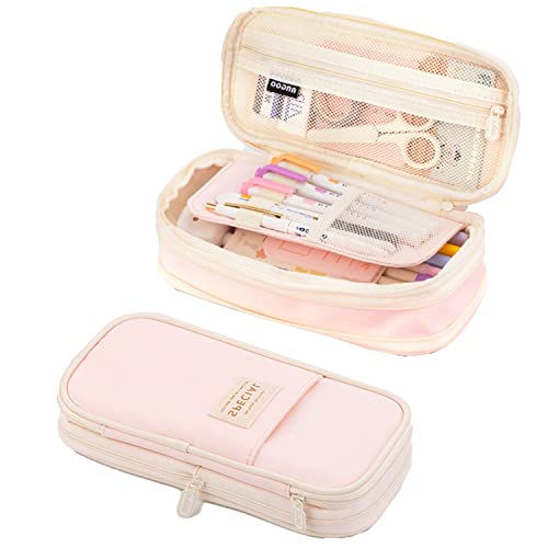 LAUFUY Federmäppchen mit Fächern, niedliches Federmäppchen für Mädchen, Sekundarschule, großes Fassungsvermögen, großes Federmäppchen, tragbares Federmäppchen, adrette Schule, Schreibwaren-Organizer, von LAUFUY