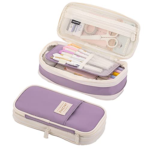 LAUFUY Federmäppchen mit Fächern, niedliches Federmäppchen für Mädchen, Sekundarschule, großes Fassungsvermögen, großes Federmäppchen, tragbares Federmäppchen, adrette Schule, Schreibwaren-Organizer, LAUFUY Federmäppchen mit Fächern, niedliches Federmäppchen für Mädchen, Sekundarschule, großes Fassungsvermögen, großes Federmäppchen, tragbares Federmäppchen, adrette Schule, Schreibwaren-Organizer, von LAUFUY