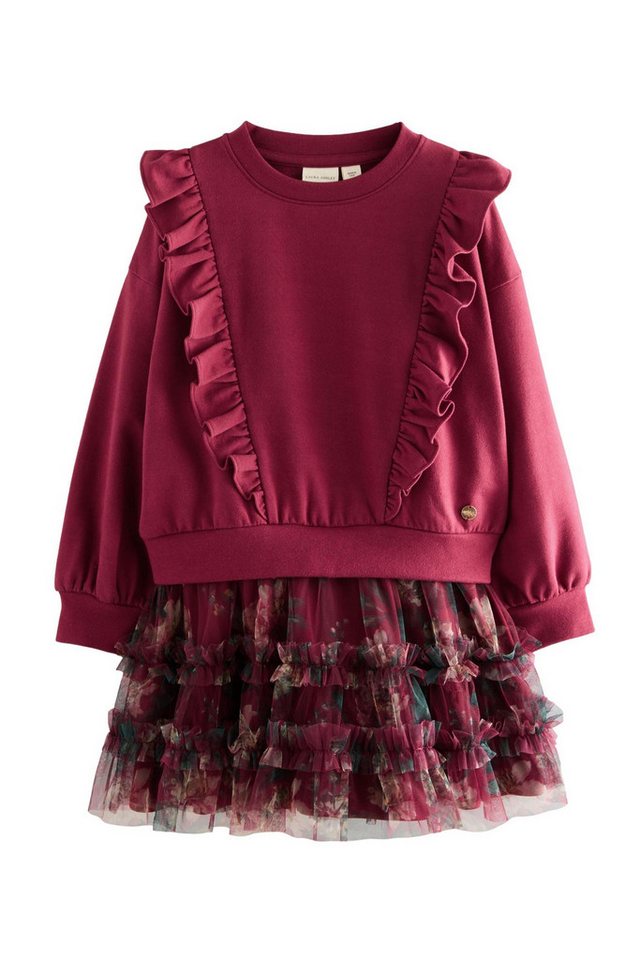 LAURA ASHLEY 2-in-1-Kleid Laura Ashley Sweat-Kleid mit Rüscheneinsatz (1-tlg) von LAURA ASHLEY