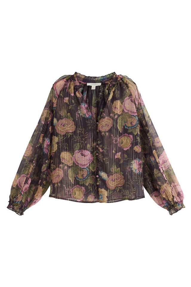 LAURA ASHLEY Chiffonbluse Laura Ashley Chiffonbluse mit Glitzer und Rüschen (1-tlg) von LAURA ASHLEY