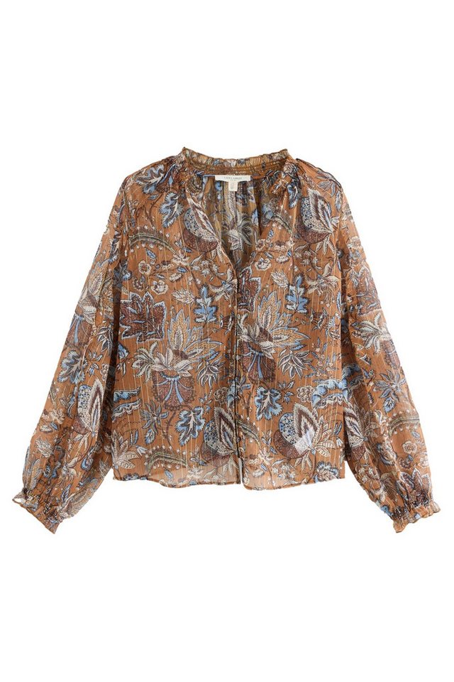 LAURA ASHLEY Chiffonbluse Laura Ashley Chiffonbluse mit Glitzerfäden (1-tlg) von LAURA ASHLEY