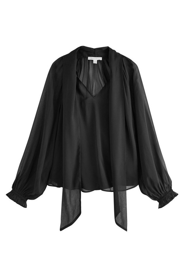 LAURA ASHLEY Chiffonbluse Laura Ashley Chiffonbluse mit Schleifendetail (1-tlg) von LAURA ASHLEY