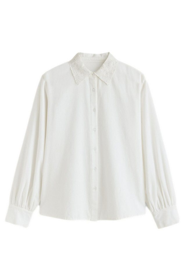 LAURA ASHLEY Hemdbluse Laura Ashley Cordbluse mit besticktem Kragen (1-tlg) von LAURA ASHLEY