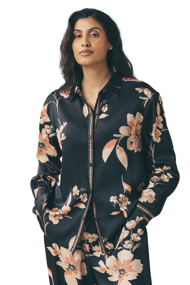 LAURA ASHLEY Langarmbluse Laura Ashley Langärmelige Satinbluse, geblümt (1-tlg) von LAURA ASHLEY