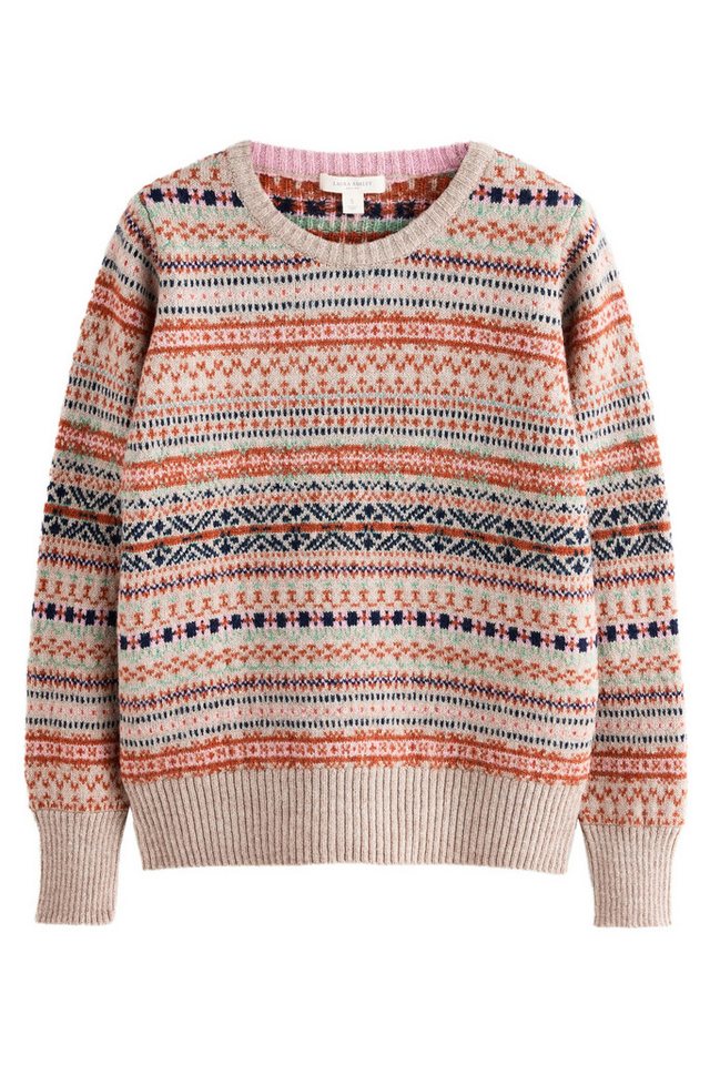 LAURA ASHLEY Norwegerpullover Laura Ashley Rundhalspullover mit Fairisle-Muster (1-tlg) von LAURA ASHLEY